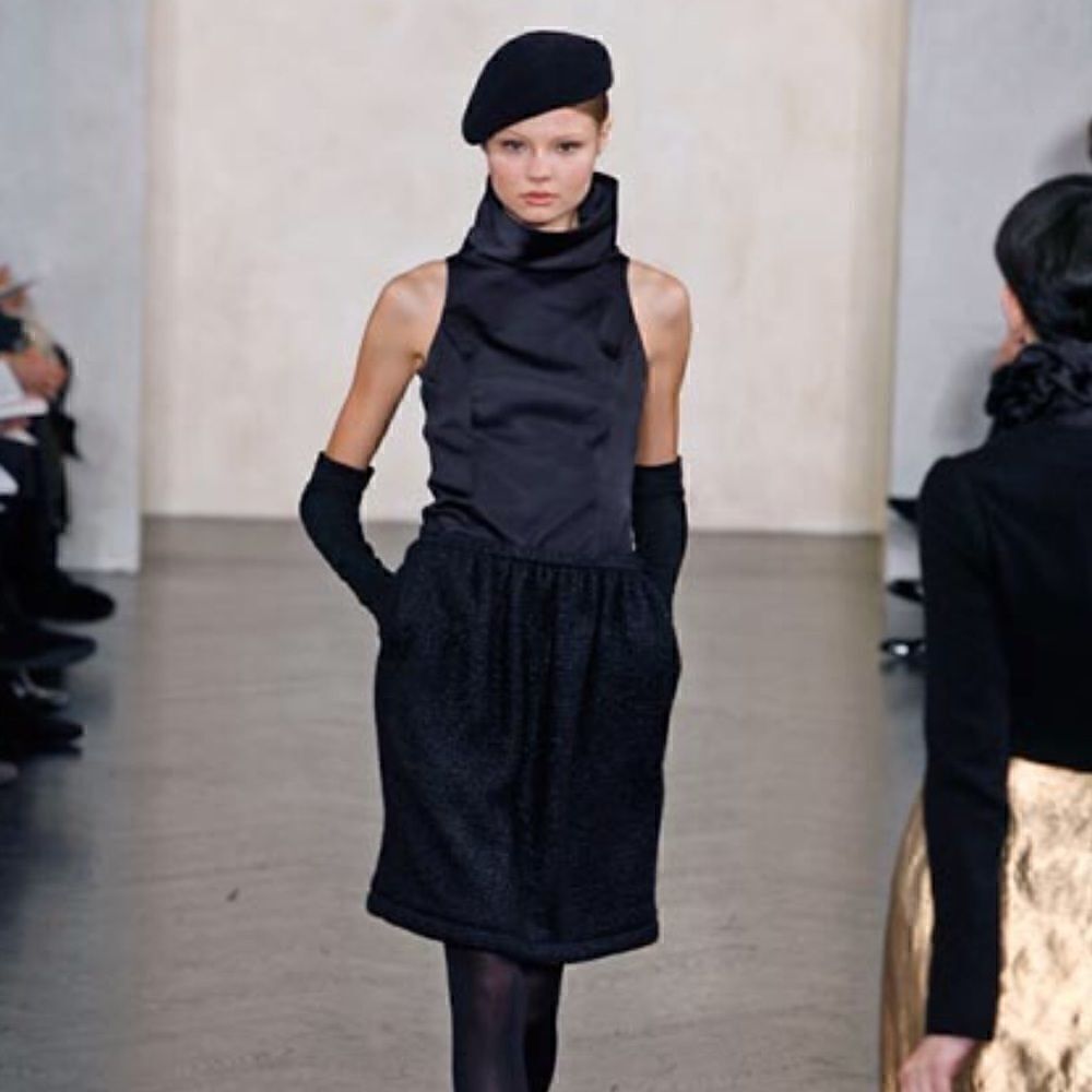Ralph Lauren Vtg 07 Black Cashmere Blend Skirt